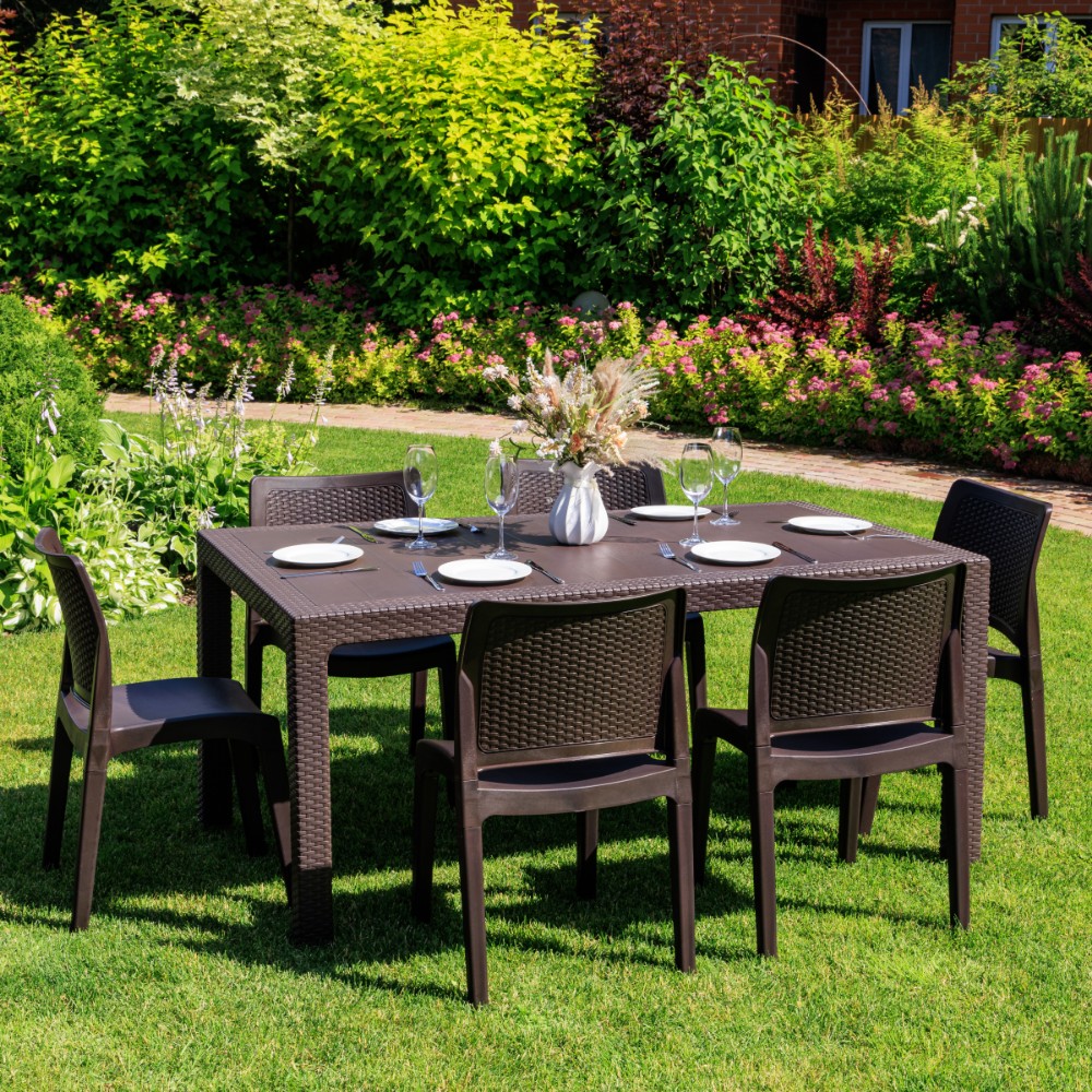 Обеденный комплект Royal Family JULY M коричневый 4